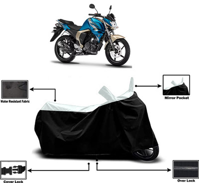 Amexride Two Wheeler Cover for Yamaha(FZ S FI (V 2.0), White)