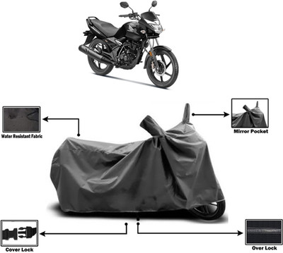 Amexride Two Wheeler Cover for Honda(CB Unicorn, Grey)