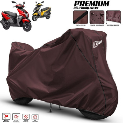 AutoGalaxy Waterproof Two Wheeler Cover for TVS(Ntorq 125, Maroon, Black)