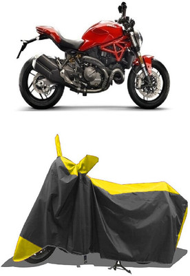 SUGASHRI Waterproof Two Wheeler Cover for Ducati(Monster 821, Yellow, Black)