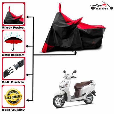 AASHTIK MART Two Wheeler Cover for Honda(Aviator, Red, Black)