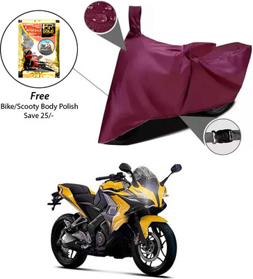 EGAL Waterproof Two Wheeler Cover for Bajaj(Pulsar SS400, Maroon)