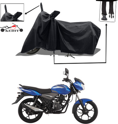 KEDIT Two Wheeler Cover for Bajaj(Discover 125 DTS-i, Black)