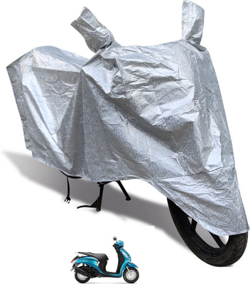 Euro Care Waterproof Two Wheeler Cover for Yamaha(Fascino, Silver)