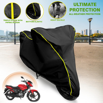 GARREGE Waterproof Two Wheeler Cover for Hero(Glamour Programmed FI BS6, Black)