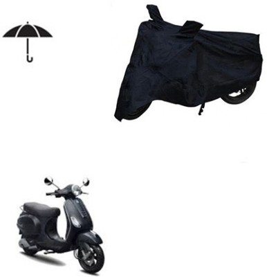 MMSSTAR Waterproof Two Wheeler Cover for Piaggio(Vespa LX, Black)