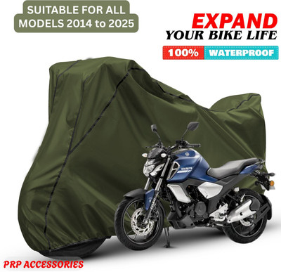 PRPaccessories Waterproof Two Wheeler Cover for Yamaha(FZ, Green, Black)