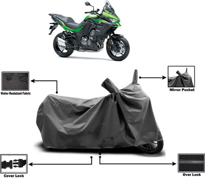 Amexride Two Wheeler Cover for Kawasaki(Versys 1000, Grey)