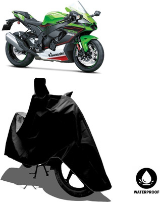 Amexride Waterproof Two Wheeler Cover for Kawasaki(Ninja ZX 10R, Black)
