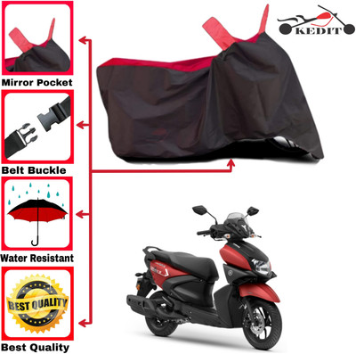 KEDIT Two Wheeler Cover for Yamaha(RayZR 125 Fi, Red, Black)