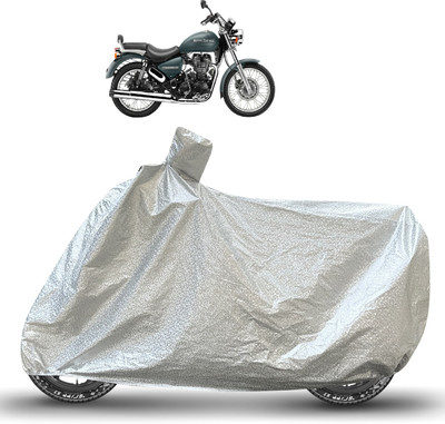 Caronix Waterproof Two Wheeler Cover for Royal Enfield(Thunderbird 500, Silver)