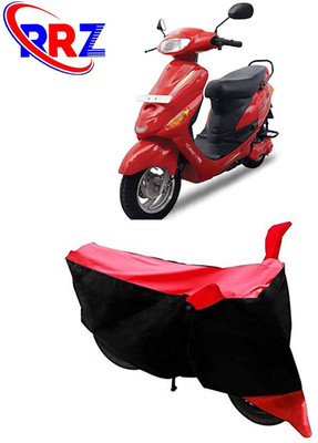 RRZ Waterproof Two Wheeler Cover for Hero Electric(E Sprint, Black, Red)