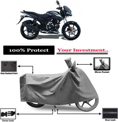 Amexride Two Wheeler Cover for Bajaj(Pulsar 150 DTS-i, Grey)