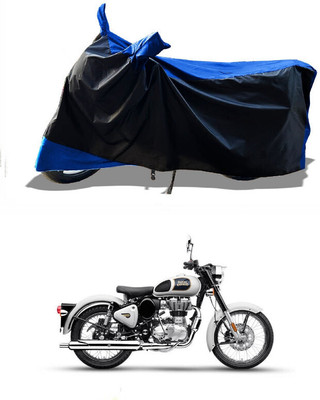 DeepShakshi AUTOMOTIVE Waterproof Two Wheeler Cover for Royal Enfield(Bullet 350 New BS6, Blue)