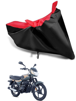KEDIT Two Wheeler Cover for Bajaj(CT100, Red, Black)