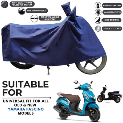 MADAFIYA Two Wheeler Cover for Yamaha(Fascino BS6, Blue)