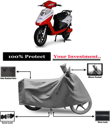 Amexride Two Wheeler Cover for Ampere(V 48, Grey)