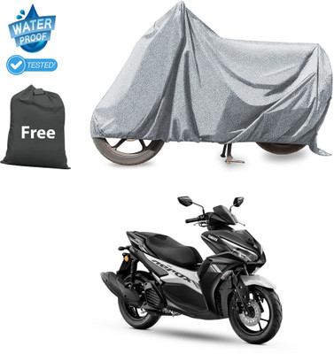 GOSHIV-car and bike accessories Waterproof Two Wheeler Cover for Yamaha(Aerox 155 Maxi BS6, Silver)