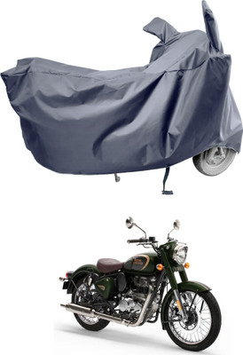 Amexride Two Wheeler Cover for Royal Enfield(Classic 350, Grey)