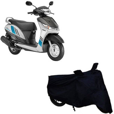 RAAMKM Waterproof Two Wheeler Cover for Hero, Honda, Royal Enfield, TVS(Scooty Pep Plus BS6, Black)