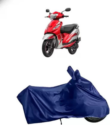 Little Laughs Two Wheeler Cover for TVS(Wego, Blue)