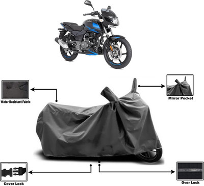 Amexride Two Wheeler Cover for Bajaj(Pulsar 150 DTS-i, Grey)