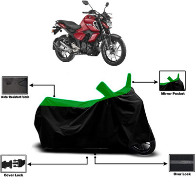 Amexride Two Wheeler Cover for Yamaha(FZ S FI New BS6, Green)