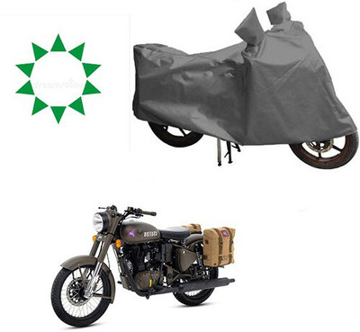 DeepShakshi AUTOMOTIVE Waterproof Two Wheeler Cover for Royal Enfield(Classic 500, Grey)