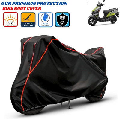 Delphinium Waterproof Two Wheeler Cover for Suzuki(Avenis 125, Black, Red)