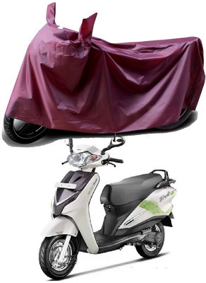 THE REAL ARV Waterproof Two Wheeler Cover for Hero(Motocorp Maestro Electric, Maroon)