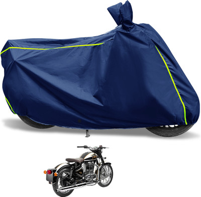 Euro Care Waterproof Two Wheeler Cover for Royal Enfield(Classic Chrome, Blue)