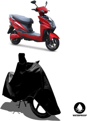 Amexride Waterproof Two Wheeler Cover for Techo Electra(Raptor BS6, Black)