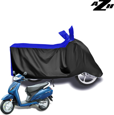 AZH Waterproof Two Wheeler Cover for Honda(Activa, Black, Blue)