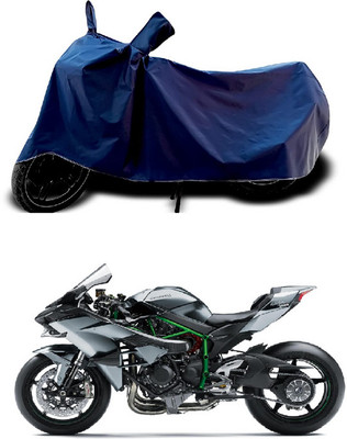 NIRUJI TRADERS Waterproof Two Wheeler Cover for Kawasaki(Ninja H2R, Blue)