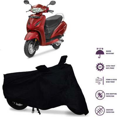 HWSXQAE Waterproof Two Wheeler Cover for Honda(Black)