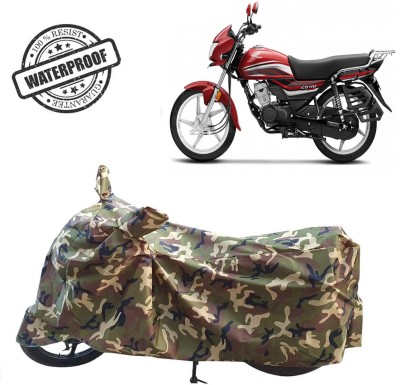 ROYAL AUTO MART Waterproof Two Wheeler Cover for Honda(CD 110 Dream, Green, Multicolor)