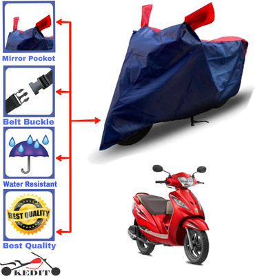 KEDIT Two Wheeler Cover for TVS(Jupiter Grande, Red, Blue)