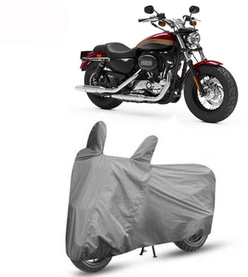 DeepShakshi AUTOMOTIVE Waterproof Two Wheeler Cover for Harley Davidson(1200 Custom, Black)