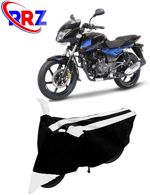 RRZ Waterproof Two Wheeler Cover for Bajaj(Pulsar 150 DTS-i, Black, White)