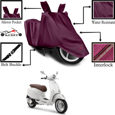 AASHTIK MART Two Wheeler Cover for Vespa(GTS Super 125, Maroon)