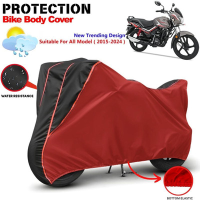 CABRY Waterproof Two Wheeler Cover for TVS(Star City Plus, Red, Black)