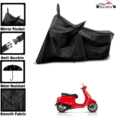 KEDIT Two Wheeler Cover for Universal For Bike(Vespa SXL, Black)