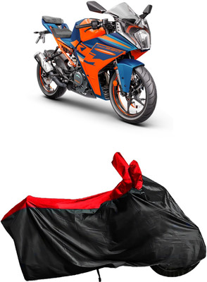 Autofly Waterproof Two Wheeler Cover for KTM(RC 390, Red, Black)