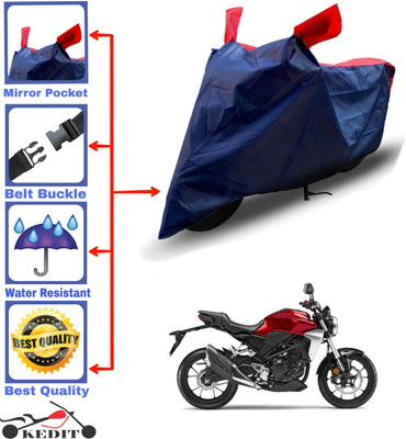 AASHTIK MART Two Wheeler Cover for Honda(CB300R, Red, Blue)