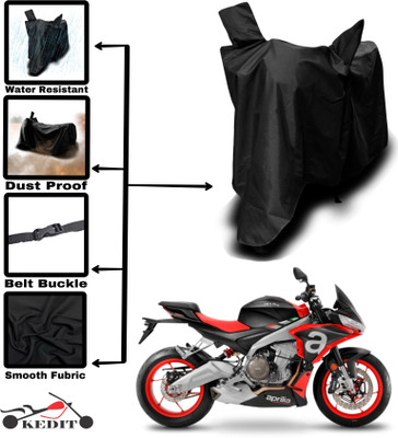 KEDIT Two Wheeler Cover for Aprilia(Tuono 150, Black)