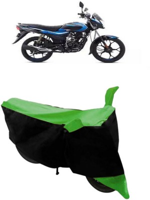 ABORDABLE Two Wheeler Cover for Bajaj(Platina 110, Black, Green)