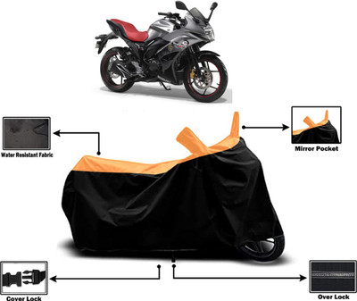 Amexride Two Wheeler Cover for Suzuki(Gixxer Special Edition BS6, Orange)