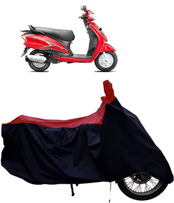 KEDIT Two Wheeler Cover for Hero(Duet VX 110CC, Red, Black)