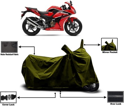 Amexride Two Wheeler Cover for Honda(CBR300R BS6, Green)