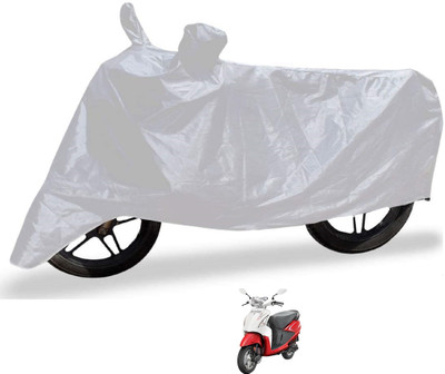 MOCKHE Waterproof Two Wheeler Cover for Hero(Pleasure, Silver)